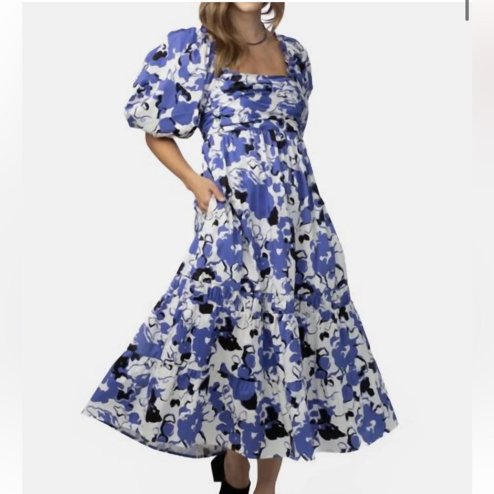 CROSBY by Mollie Burch Emerson Indigo Blooms Dress Maxi